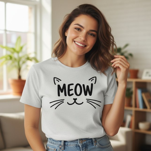 Simply Meow Cute Cat Face for Feline T-Shirt (Creator Uploaded)