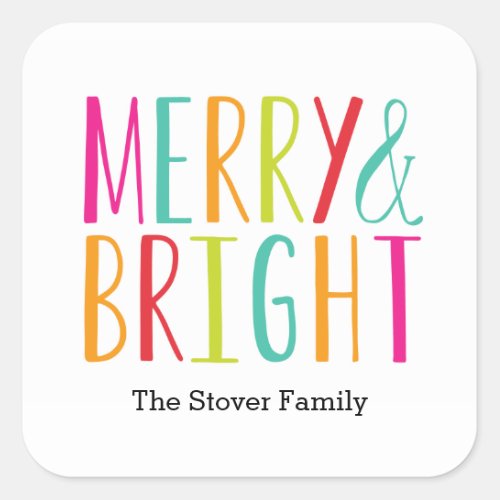 Simply Merry and Bright Holiday Sticker