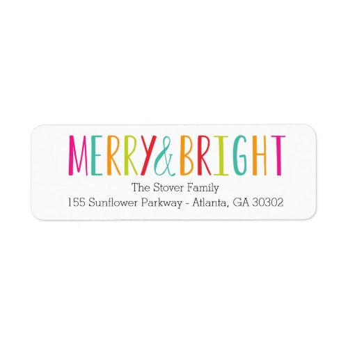 Simply Merry  Bright Holiday Address Labels