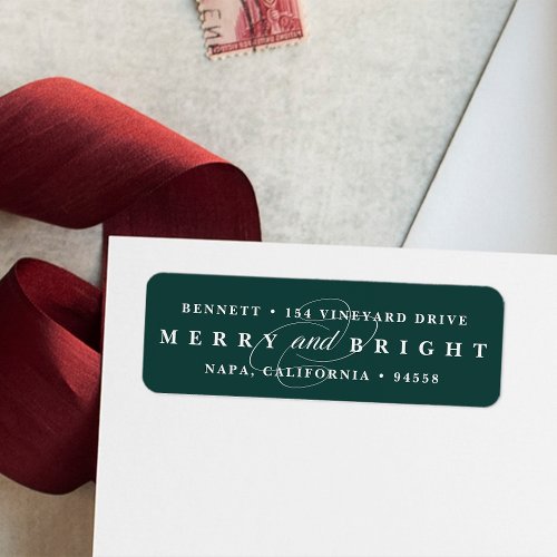 Simply Merry Hunter  Holiday Return Address Label