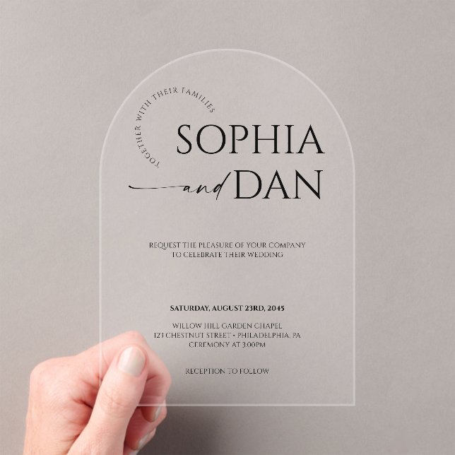 Simply Minimal Acrylic Wedding Invitation (Insitu (Handheld))