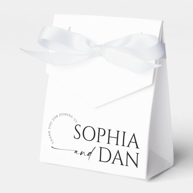 Simply Minimal Wedding Favor Boxes (Front Side)