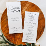 Simply Minimal Wedding Programs<br><div class="desc">Everyone will love reading the details of your wedding with this beautiful wedding program! Easily edit to create your own unique ceremony program!</div>