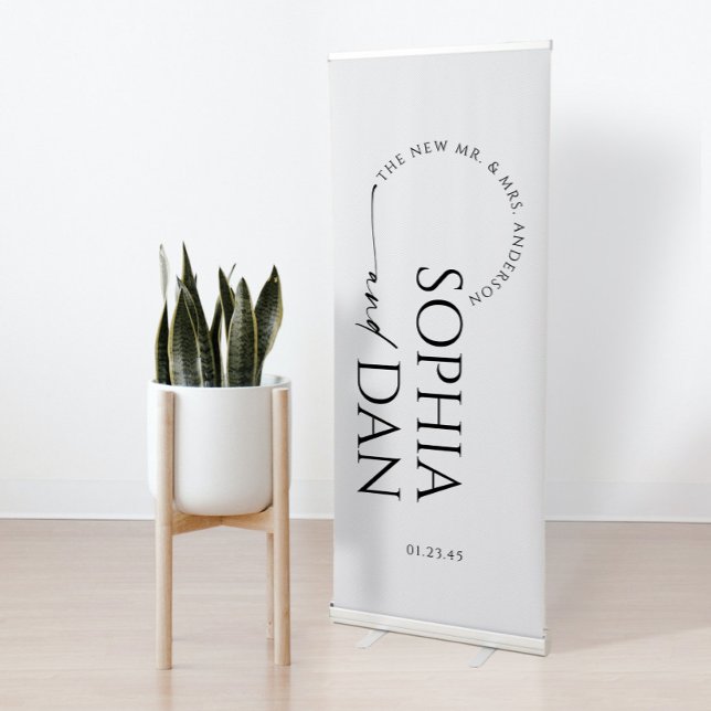 Simply Minimal Wedding  Retractable Banner (Simply Minimal Wedding Banner)