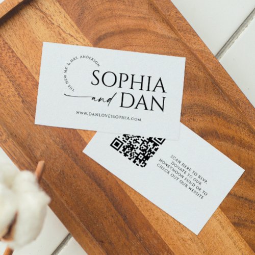 Simply Minimal Wedding Website Enclosure Card