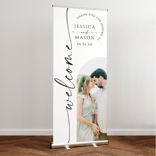Simply Minimal Wedding Welcome Banner with Stand (Creator Uploaded)