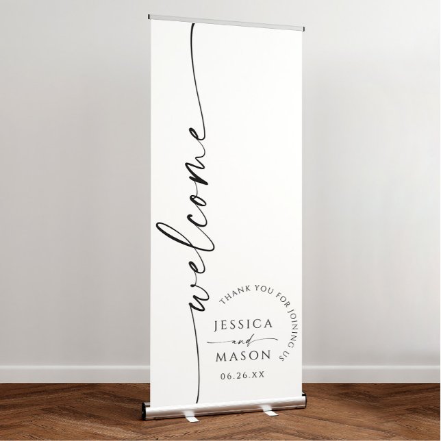Simply Minimal Wedding Welcome Banner with Stand (Creator Uploaded)