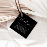 Simply Minimalist Black & White Thank You Favor Tags<br><div class="desc">Designed to coordinate with for the «Pure» Wedding Invitation Collection. To change details,  click «Details». To move the text or change the size,  font,  or color,  click «Edit using Design Tool». View the collection link on this page to see all of the matching items in this beautiful design.</div>