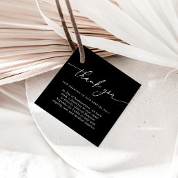 Simply Minimalist Black &amp; White Thank You Favor Tags