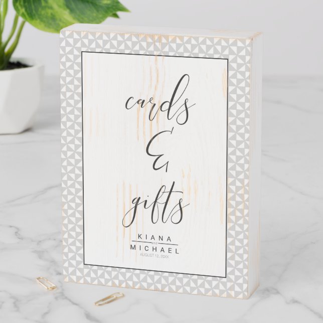 Simply Minimalist Cards & Gifts Black ID523 Wooden Box Sign (In Situ Vertical)
