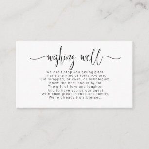 Simply Minimalist Wishing Well Black ID523 Enclosure Card