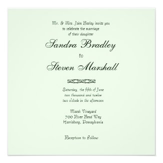 Simply Minty Wedding Invitation