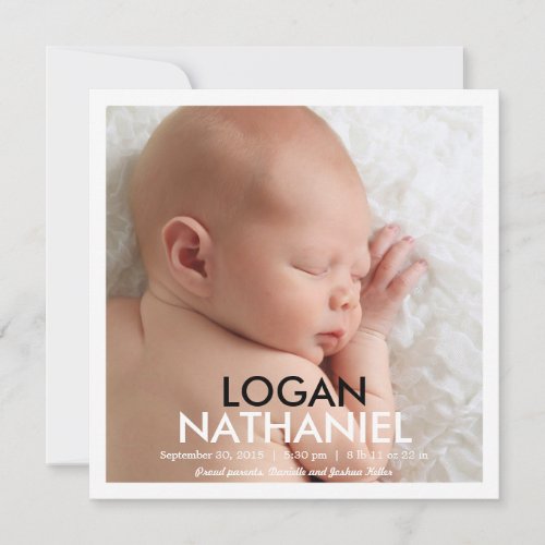 Simply Modern Announcement - Black