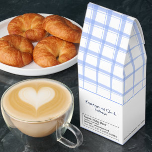 Simply Modern Blue Lattice Design Roasted Coffee