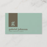 Simply Modern Business Card - Blue/brown at Zazzle