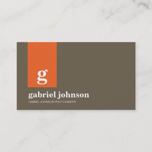Customizable Simply Modern Business Card - Orange/Brown