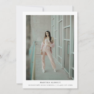 Simply Modern Graduation Photo Card