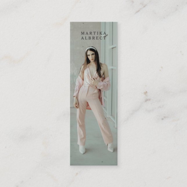 Simply Modern Graduation Photo Name Card (Front)