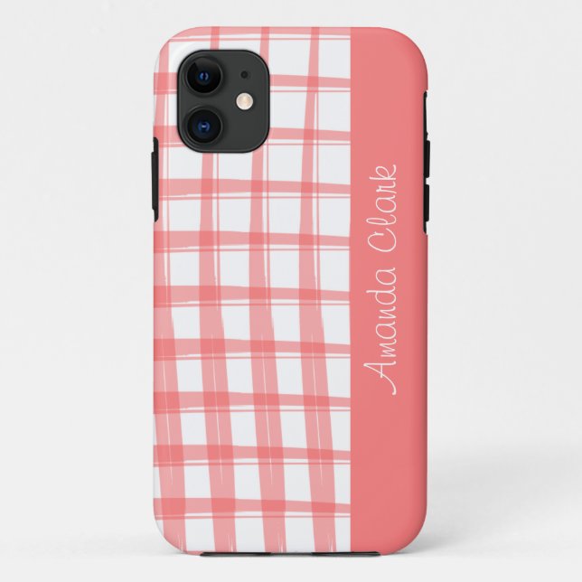 Simply Modern Red Ink Lattice Design Case-Mate iPhone Case (Back)