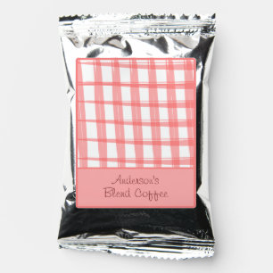 Simply Modern Red Lattice Design Coffee Drink Mix