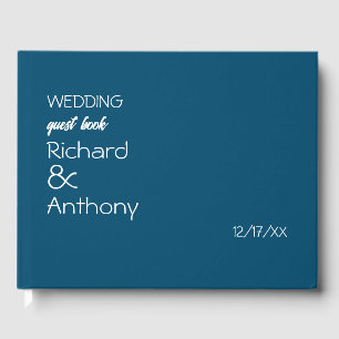 Simply Modern, Trendy Wedding Guest Book