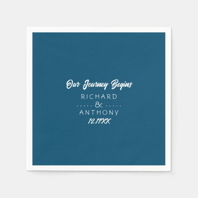 Simply Modern, Trendy Wedding Napkins (Front)