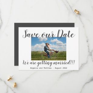 Simply Modern We Are Getting Married Photo Save The Date