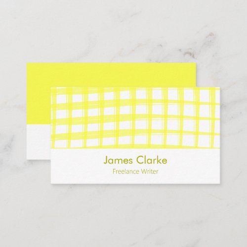 Simply Modern Yellow Lattice Design Business Card