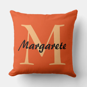 Simply Monograms & Names + your backgr. & ideas Throw Pillow