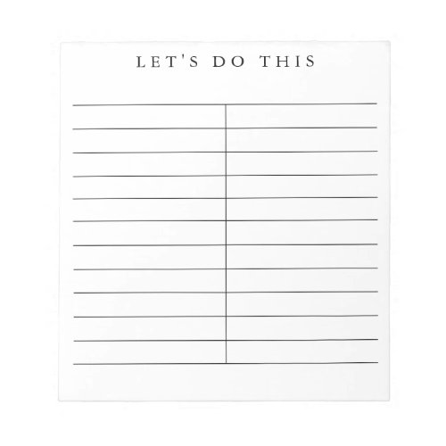 Simply Motivated personalized list notepad