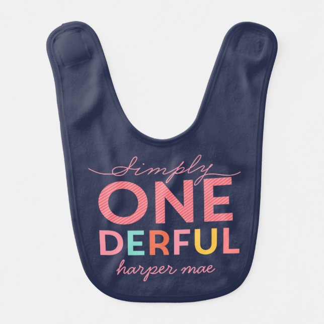 SIMPLY ONEDERFUL WONDERFUL BIB (Front)