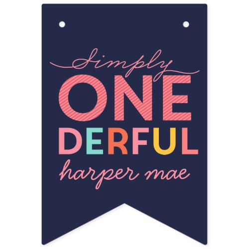 SIMPLY ONEDERFUL WONDERFUL BUNTING FLAGS