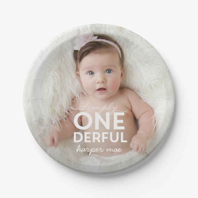 SIMPLY ONEDERFUL WONDERFUL PAPER PLATES (Front)