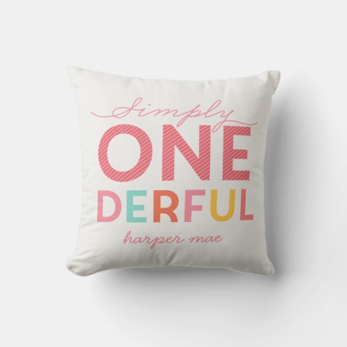 SIMPLY ONEDERFUL WONDERFUL THROW PILLOW