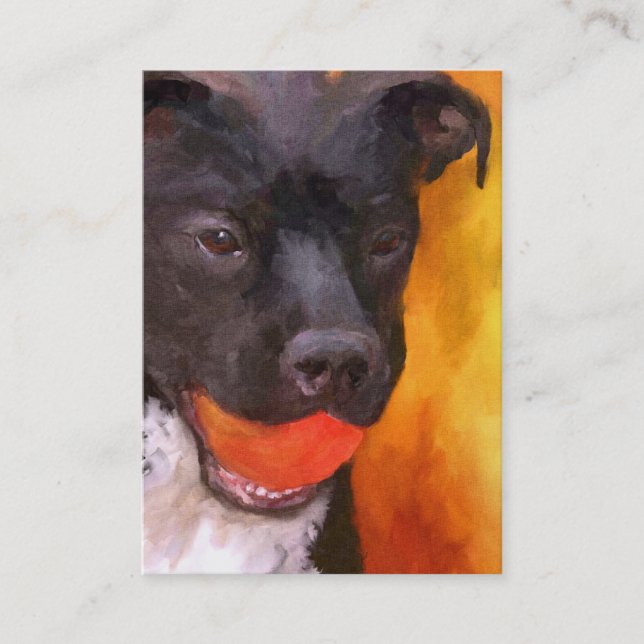 Simply Orange Dog Profile Business Cards (Front)