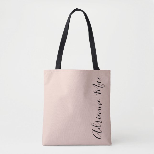 Simply Personalized Blush Pink Tote Bag (Front)