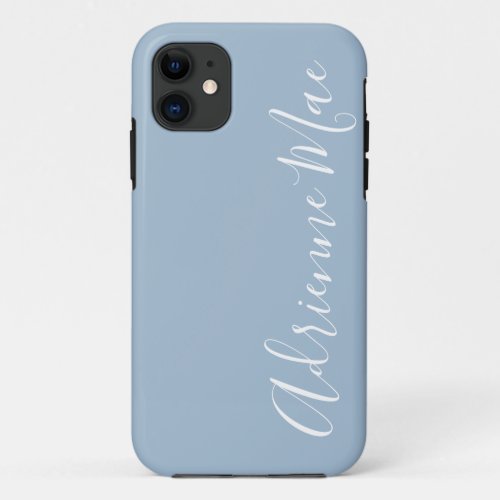 Simply Personalized Dusty Blue Case_Mate iPhone 11 Case