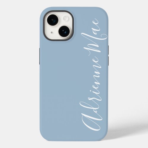 Simply Personalized Dusty Blue Case_Mate iPhone 14 Case