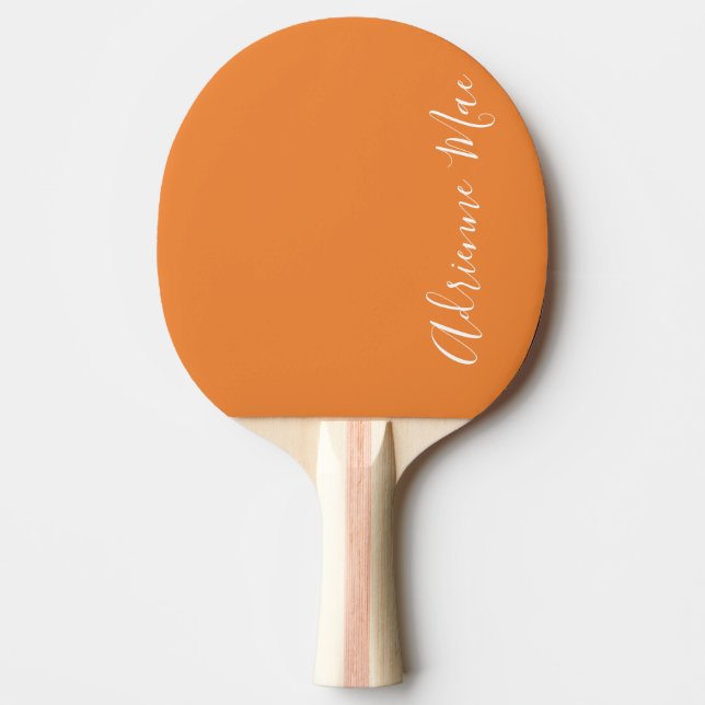 Simply Personalized Neon Orange Ping Pong Paddle (Front)