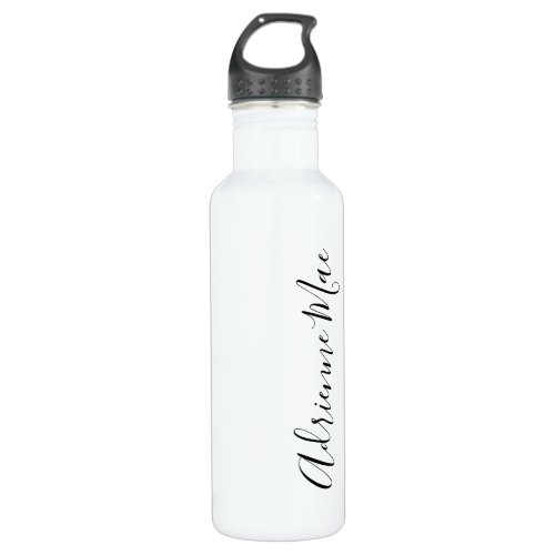 Simply Personalized White Stainless Steel Water Bottle