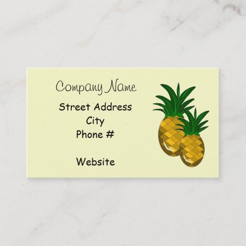 Simply Pineapple Business Card Template