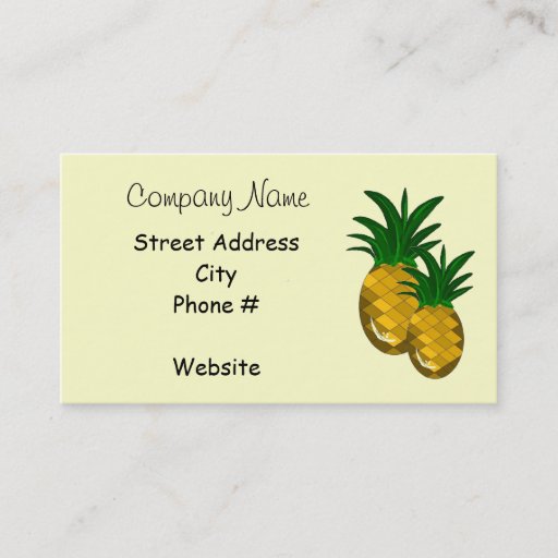 Customizable Simply Pineapple Business Card Template