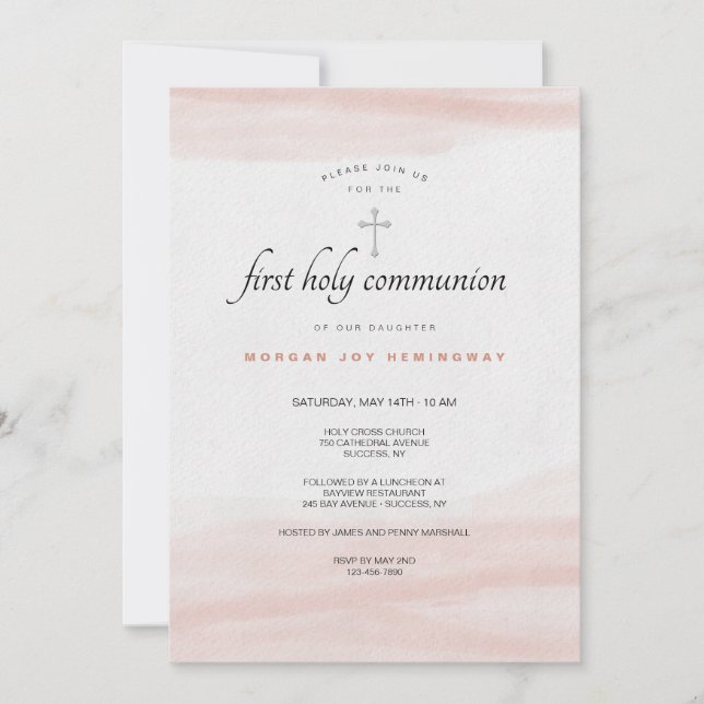 Simply Pink Invitation (Front)