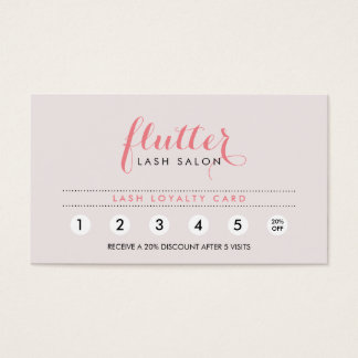Simply Pink Lash Salon Loyalty Punch Card