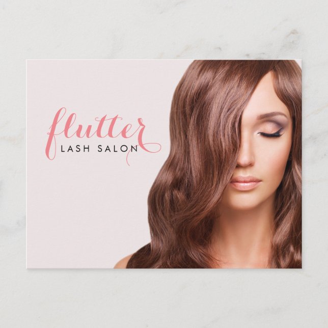 Simply Pink Lash Salon Photo Promotional Postcard (Front)