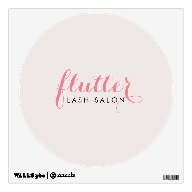 Simply Pink Lash Salon Wall Decal (Front)