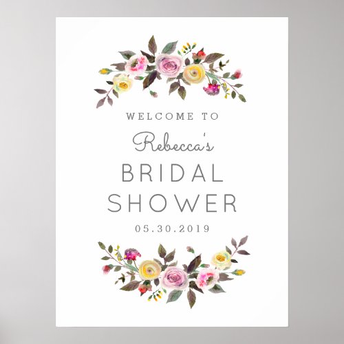 Simply Pretty Bridal Sign _ Custom Size