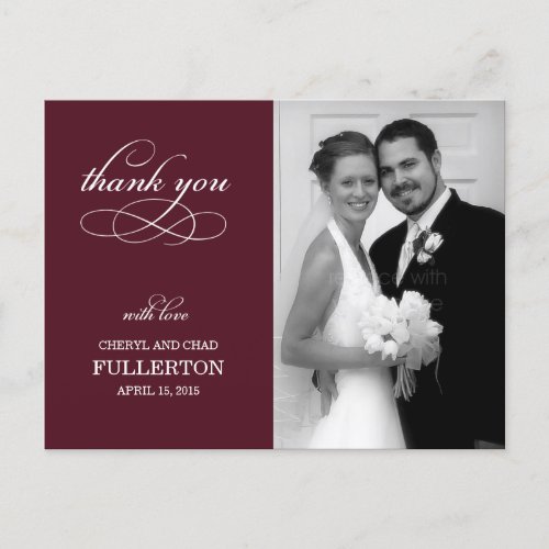 Simply Pretty Wedding Thank You Card