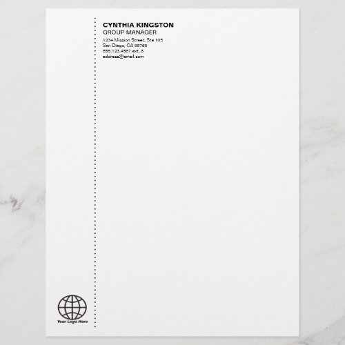 Simply professional black white your logo company letterhead