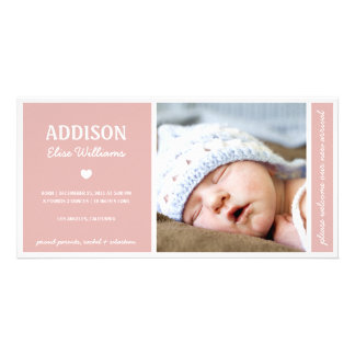 SIMPLY PURE | BABY GIRL BIRTH ANNOUNCEMENT